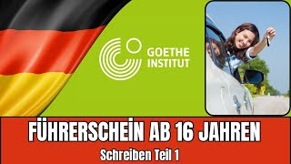 Führerschein ab 16 Jahren  Goethe B2 Schreiben Teil 1  Forumsbeitrag schreiben [upl. by Carree]