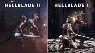 Combat amp Physics Comparison  Hellblade 2 VS Hellblade [upl. by Aierb]