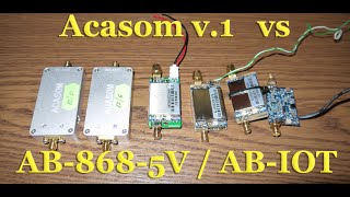 Acasom v1 vs AB8685VAbIOT868 AirBuddy LoRa Helium amplifier [upl. by Hanforrd]