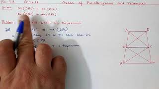 Chapter9 Ex93 Q16 Areas of Parallelograms and Triangles  Ncert Maths Class 9  Cbse [upl. by Bello172]