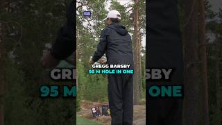 Gregg Barsby throws a hole in one with his Eagle forehand on 312ft 95m hole discgolf holeinone [upl. by Luapnoj]