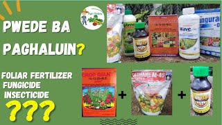 Pwede bang paghaluin ang Foliar Fertilizer Insecticide at FungicideCompatibility [upl. by Magas]