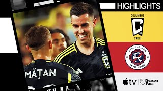 Columbus Crew vs New England Revolution  Alexandru Matan Hat Trick  Full Match Highlights [upl. by Sosanna108]