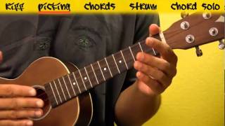 Ukulele Tutorial  quotThe Show Goes Onquot Lupe Fiasco Ukulele Remix [upl. by Enner]