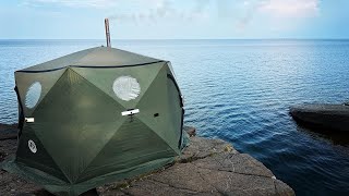 Setting up the Dome Sauna Tent in under 2 Minutes [upl. by Acirem]