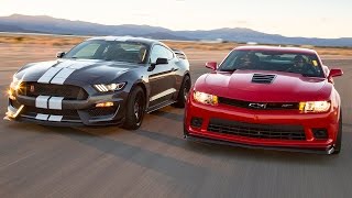 2016 Ford Mustang Shelby GT350R vs 2015 Chevrolet Camaro Z28  Head 2 Head Ep 71 [upl. by Bergstein285]