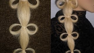 Schön Einfach und sehr ROMANTISCH ZopfFrisur für mittellange Haare EASY Loop Braid Hairstyle [upl. by Ylhsa]