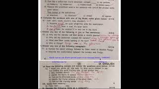 9th English 2nd Mid Term Test 2022 Original Question Paper Theni District [upl. by Atiuqrehs]