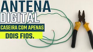 Como fazer uma antena digital caseira com apenas dois fios [upl. by Dnilazor]