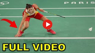 carolina marin injury  lesión de carolina marín  carolina marin injury video [upl. by Schinica]