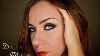 Dramatic makeup  czerwone usta i mocne oczy [upl. by Dotti]