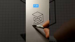 p 3d dibujo3d drawing art efecto3d satisfying dibujos3d tutoriales3d 3ddrawing efecto 3d [upl. by Hardigg]