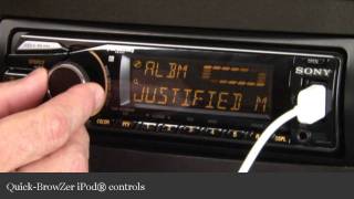 Sony CDXGT660UP CD Receiver Dispay and Controls Demo  Crutchfield Video [upl. by Aicxela]