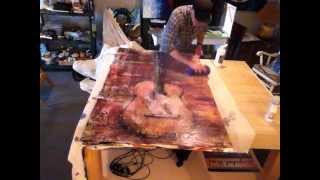 How to Quickly Varnish Your Large Acrylic Painting [upl. by Nonnair]