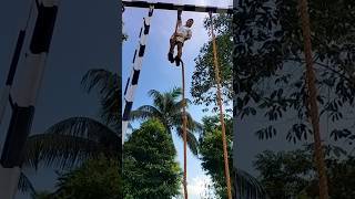 How to climb c class vertical rope assampolice workout fitness [upl. by Hillary]