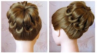 Tuto coiffure simple cheveux mi longlong ✨ Chignon tressé facile ✨ Coiffure tresse en noeuds [upl. by Lebar88]