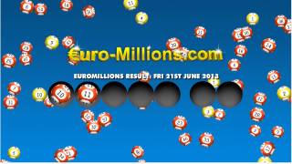 Euromillions Results for Friday 21st June 2013 [upl. by Vito]