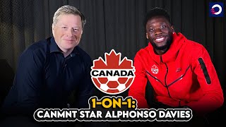 The Alphonso Davies Interview Becoming a leader for CanMNT lessons at Bayern and more 🇨🇦 [upl. by Erimahs]