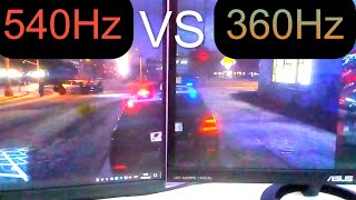 540Hz vs 360Hz  eSports Gaming Monitor Shorts [upl. by Calysta]