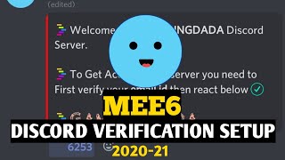 How to Make a Discord Verification System with Mee6  202021 [upl. by Henrieta]