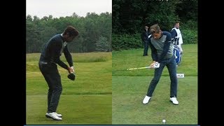 Robert Rock golf swing Driver downtheline amp faceon US Open Qualifying June 2018 [upl. by Fugere484]