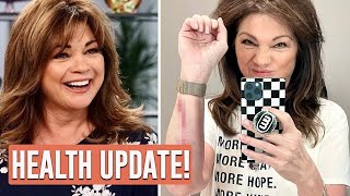 Valerie Bertinelli Suffers Injury While Filming New Project Keeps Spirits High [upl. by Anaibaf]