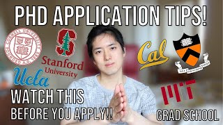 PhD Application Tips that got me into Stanford Berkeley MIT etc COMPREHENSIVE [upl. by Pare449]