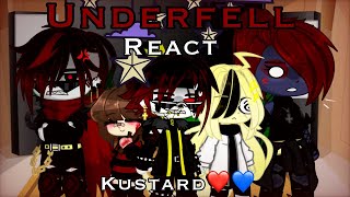 Underfell React ll sans aus Kustard❤️💙 ll〈• тeddyтιredarтιѕт •〉 [upl. by Leissam155]