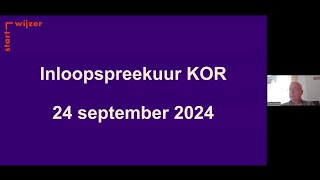 Inloopspreekuur over de KOR regeling en de veranderingen per 1 januari 2025 [upl. by Fesoj766]