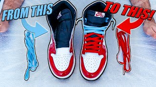 How To Double Lace Your Jordan 1s Step By Step [upl. by Engelbert]