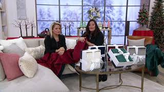 Dreamy Luxe 50x70quot Throw Blanket with Gift Box by Valerie on QVC [upl. by Southard]