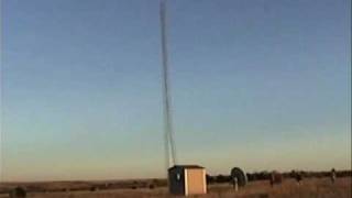 Radio Tower Collapses After Guy Wires Are Cut [upl. by Anerrol]