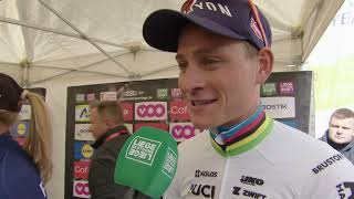 Mathieu van der Poel  Interview before Liège  Bastogne  Liège 2024 [upl. by Zippel]