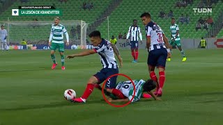 Terrible Lesión  Matías Kranevitter En Su Debut Con Monterrey [upl. by Hermy]