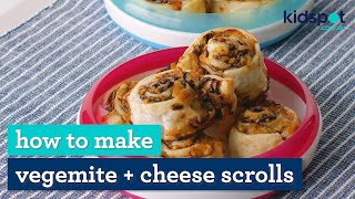 Quick Vegemite and cheese scrolls  Easy kids recipes  Kidspot [upl. by Tavy]