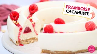 Délice dété  lentremets Framboise Vanille et Cacahuète [upl. by Geirk]