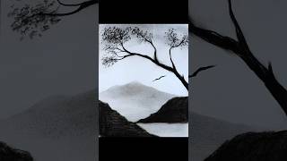 ⚡Charcoal pencil drawing idea  pencil shading video  scenery sketch with pencil [upl. by Oelgnaed]