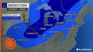 Millions brace for preChristmas blizzard  AccuWeather [upl. by Vally]