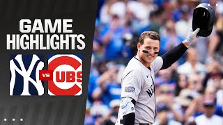 Yankees vs Cubs Game Highlights 9624  MLB Highlights [upl. by Aiekat318]