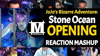 JoJos Bizarre Adventure Stone Ocean Opening  Reaction Mashup [upl. by Tychonn]