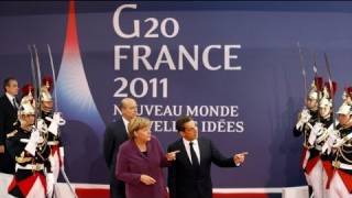 G20 Cannes vertice SarkozyMerkel sulla Grecia [upl. by Euqinomod]