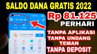 SALDO DANA GRATIS 2022 TANPA APLIKASI  TANPA UNDANG TEMAN [upl. by Klemens]