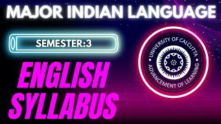 SEM3 English Syllabus CCFMajor Indian Language [upl. by Bollinger144]