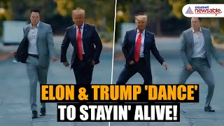 Elon Musk Shares Hilarious AI Video of Himself and Trump Dancing to Stayin Alive [upl. by Cox388]