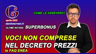 SUPERBONUS 110 asseverazione congruità prezzi  i costi e le voci non comprese nel prezzario MiTE [upl. by Syhr]