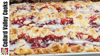 Cherry Coffee Cake  Easy Recipe  Streusel Topping  Step by Step  How to Cook Tutorial [upl. by Anirehc]