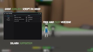 SHOWCASING FREE DA HOOD AIMLOCK SCRIPT WORKS ON SOLARA UNDETECTED [upl. by Delainey]