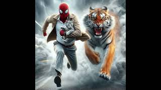 SpiderMan and the Cat Dippin from the Tiger Chase [upl. by Guthry890]