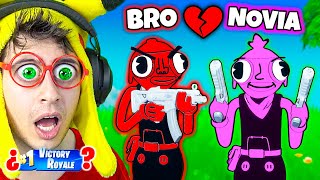 Juego de COLORES vs NOVIA vs HERMANO 🌈😂 Fortnite [upl. by Acinor]