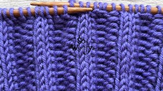 How to knit a Rib stitch without purling 2 rows only  So Woolly [upl. by Elvina]